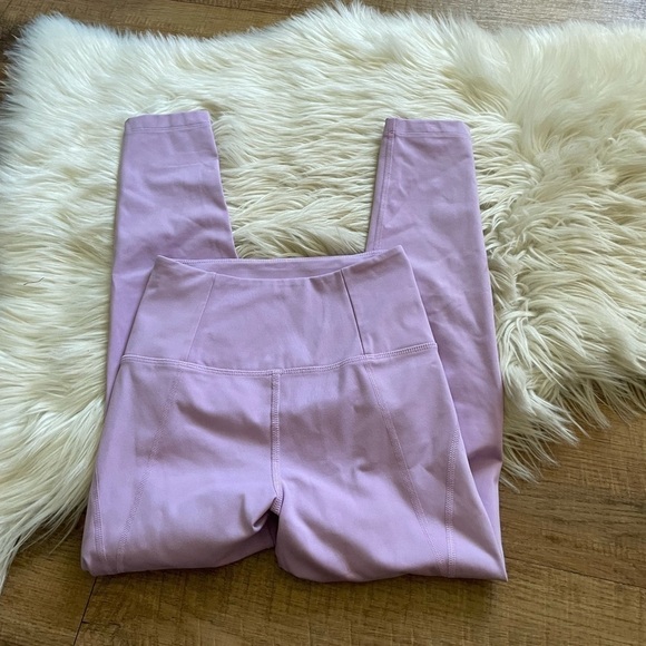 GIRLFRIEND COLLECTIVE Compressive High Waisted 7/8 Leggings In Lilac - Picture 2 of 4